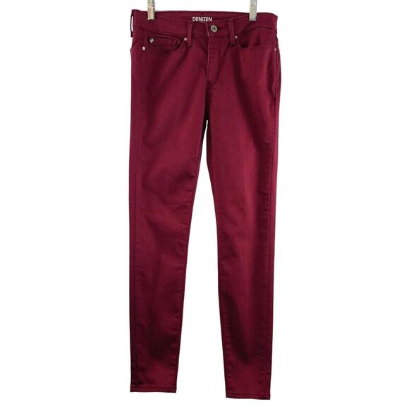 EUC Denizen from Levi's Mid-Rise Skinny Jegging Jeans Sz. 9 Burgundy Maroon Wine - Picture 2 of 13